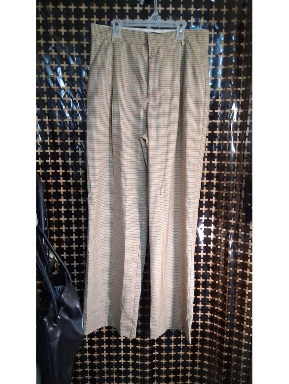Zara Plaid Wide Leg Trousers High Waist Plaid Dress Pants